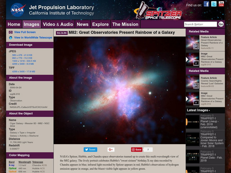 Nasa: Great Observatories Present Rainbow of a Galaxy Graphic Nasa: Great Observatories Present Rainbow of a Galaxy Graphic