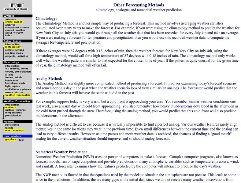 University of Illinois Urbana Champaign: Other Forecasting Methods Handout