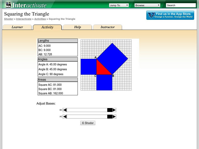 Shodor Interactivate: Squaring the Triangle Activity Shodor Interactivate: Squaring the Triangle Activity