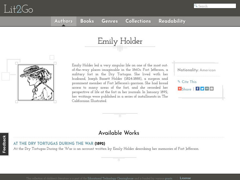 Educational Technology Clearinghouse: Lit2 Go: At the Dry Tortugas During the War Primary Educational Technology Clearinghouse: Lit2 Go: At the Dry Tortugas During the War Primary