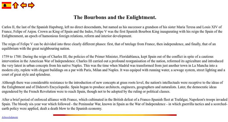 Si Spain: The Bourbons and the Enlightment Website Si Spain: The Bourbons and the Enlightment Website