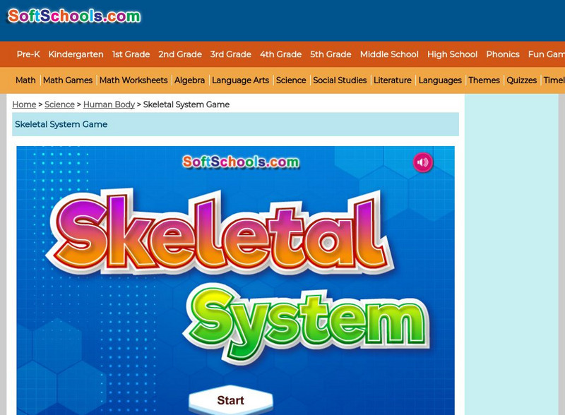 Soft Schools: Skeletal System Game Interactive Soft Schools: Skeletal System Game Interactive