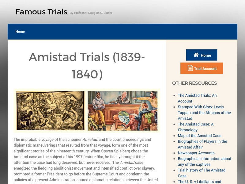 Famous Trials: Amistad Trials Website Famous Trials: Amistad Trials Website