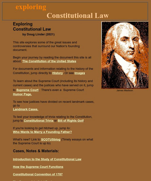 Exploring Constitutional Conflicts: Exploring Constitutional Law Website Exploring Constitutional Conflicts: Exploring Constitutional Law Website