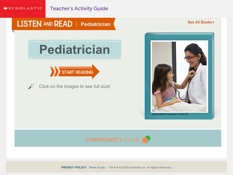 Scholastic: Listen and Read: Pediatrician eBook Scholastic: Listen and Read: Pediatrician eBook