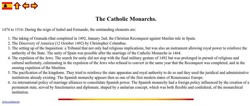 Si Spain: The Catholic Monarchs Website Si Spain: The Catholic Monarchs Website