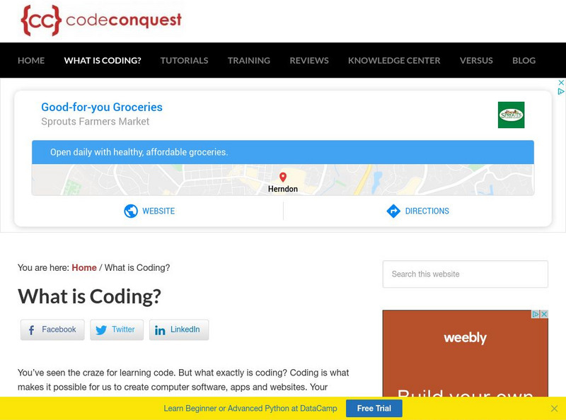 Code Conquest: What Is Coding? Article Code Conquest: What Is Coding? Article