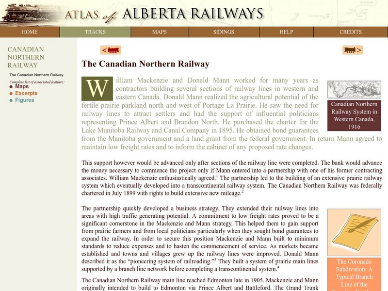 University of Alberta: The Canadian Northern Railway Website University of Alberta: The Canadian Northern Railway Website