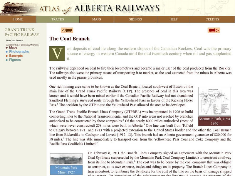 University of Alberta: The Coal Branch Website University of Alberta: The Coal Branch Website