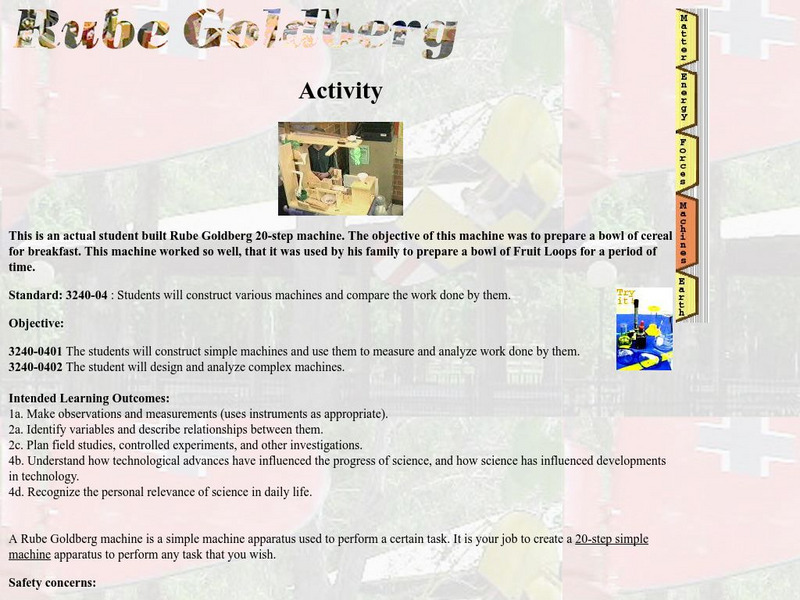 Utah State Office of Education: Rube Goldberg Activity Activity Utah State Office of Education: Rube Goldberg Activity Activity