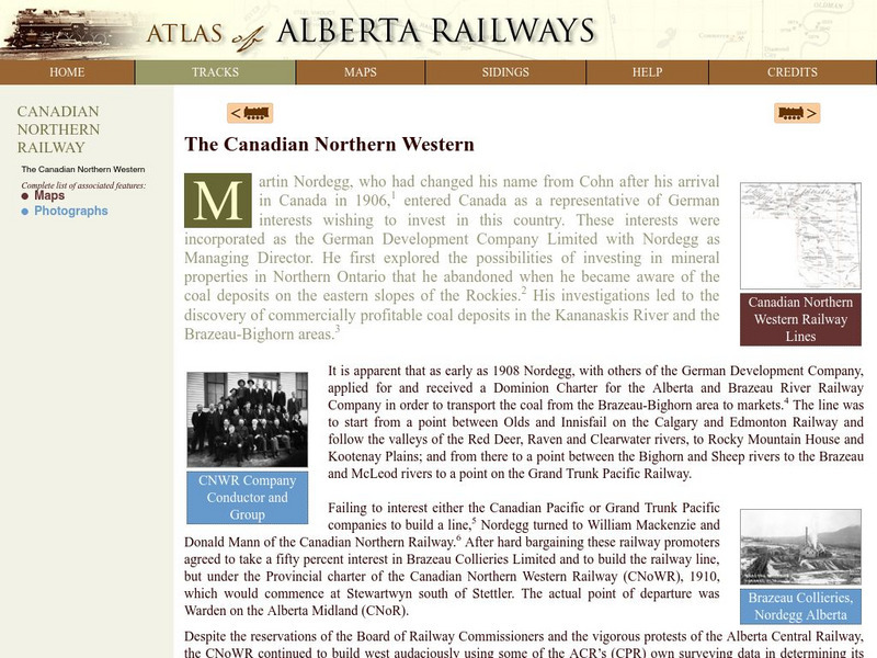 University of Alberta: The Canadian Northern Western Website University of Alberta: The Canadian Northern Western Website