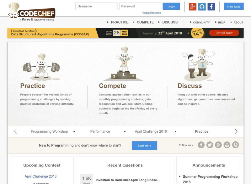 Directi: Code Chef Website Directi: Code Chef Website