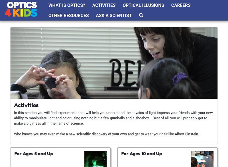 Optical Society of America: Exploring the Science of Light: Easy Activities Activity Optical Society of America: Exploring the Science of Light: Easy Activities Activity