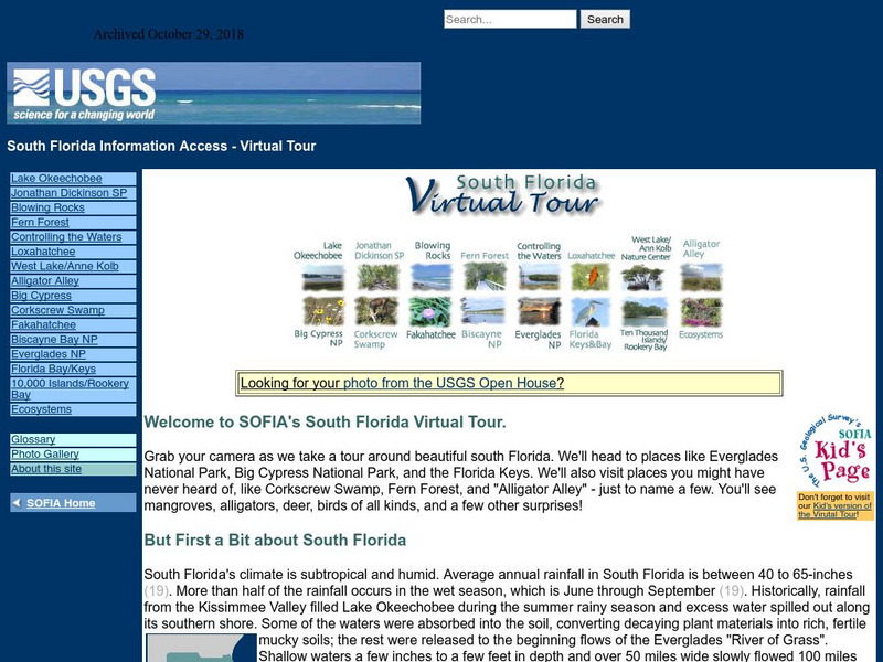 Usgs: South Florida Virtual Tour Website Usgs: South Florida Virtual Tour Website
