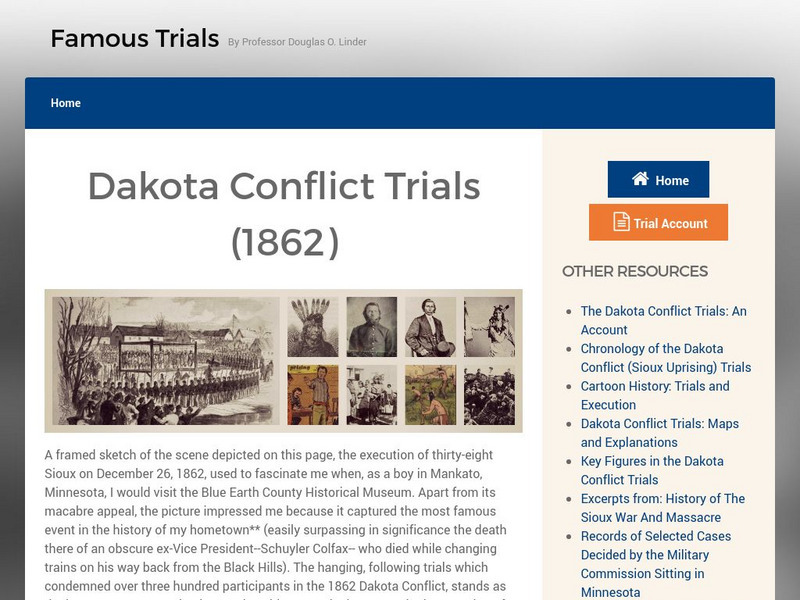 Famous Trials: The Dakota Conflict Trials of 1862 Website Famous Trials: The Dakota Conflict Trials of 1862 Website