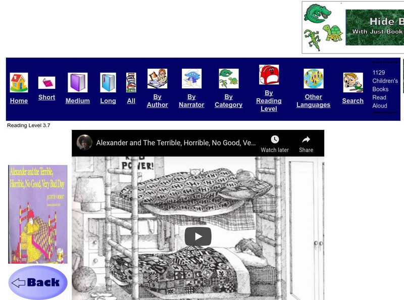 Just Books Read Aloud:alexander and the Terrible, Horrible, No Good Very Bad Day eBook Just Books Read Aloud:alexander and the Terrible, Horrible, No Good Very Bad Day eBook