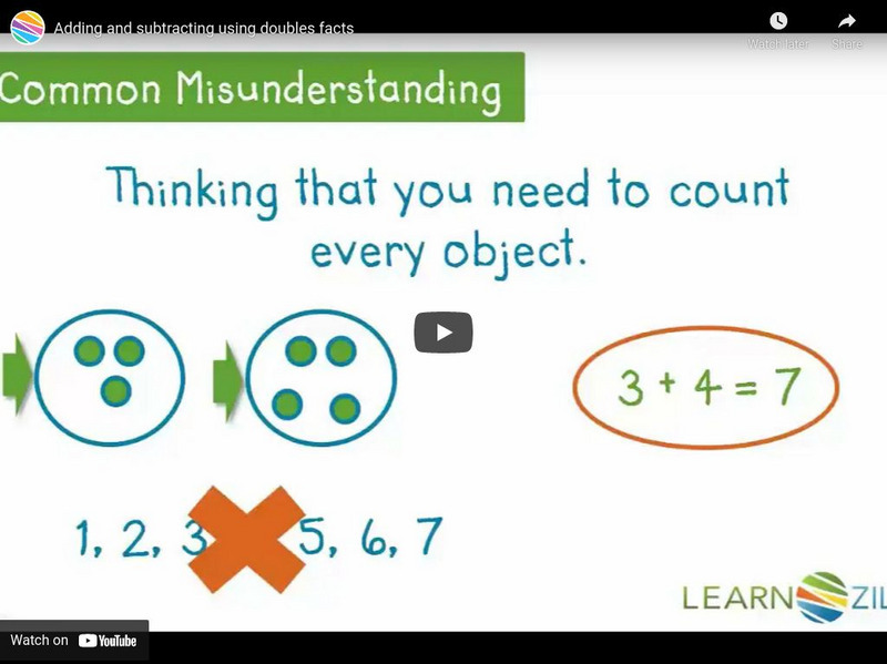 Learn Zillion: Adding and Subtracting Using Doubles Facts Instructional Video