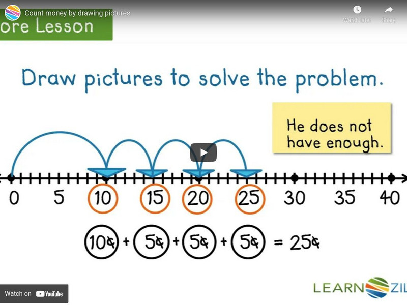 Learn Zillion: Count Money by Drawing Pictures Instructional Video