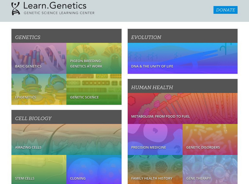 University of Utah: Genetic Science Learning Center: The Basics and Beyond Website University of Utah: Genetic Science Learning Center: The Basics and Beyond Website