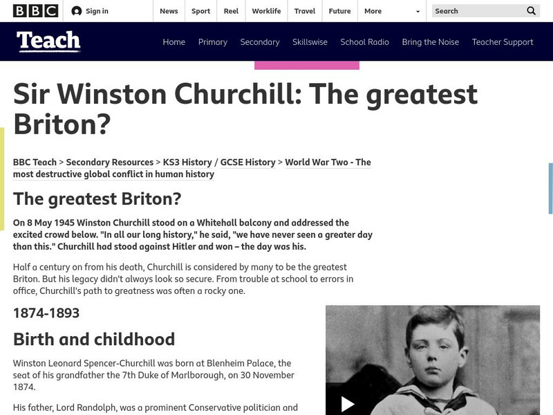 Bbc: Historic Figures: Winston Churchill (1874 1965) Website Bbc: Historic Figures: Winston Churchill (1874 1965) Website