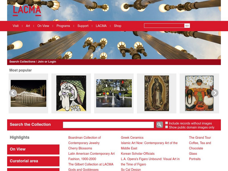 Los Angeles County Museum of Art: Collection of Downloadable Images Website