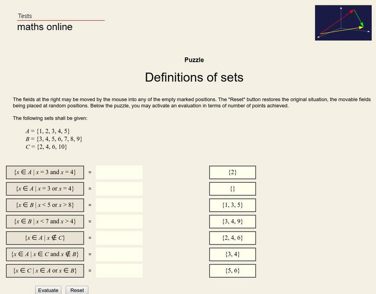 University of Vienna: Definition of Sets Unknown Type University of Vienna: Definition of Sets Unknown Type