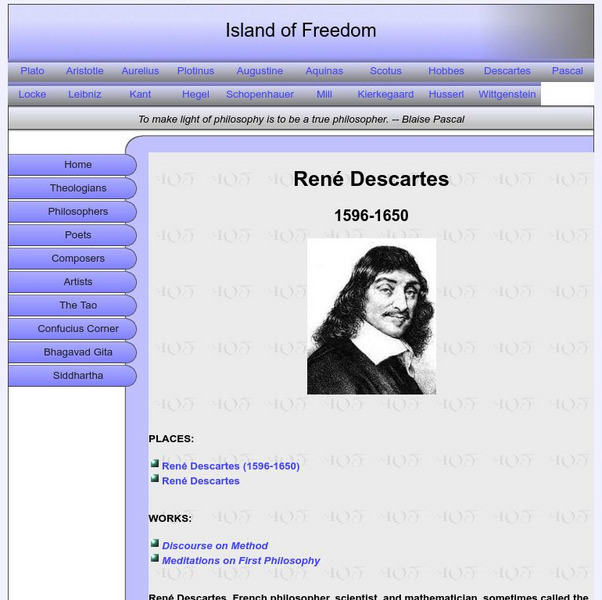 Island of Freedom: Rene Descartes Handout Island of Freedom: Rene Descartes Handout