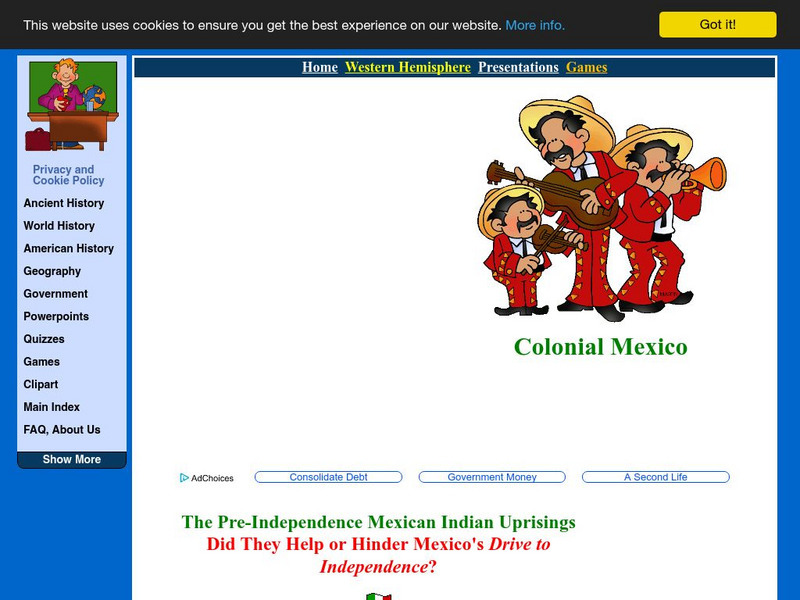 Lin and Don Donn: Mexico's Drive to Independence Handout Lin and Don Donn: Mexico's Drive to Independence Handout