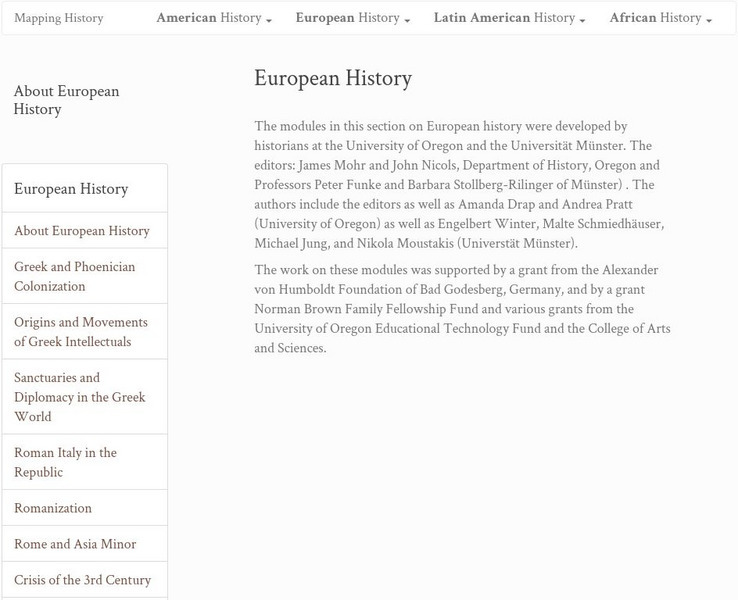 Mapping History: European History Graphic Mapping History: European History Graphic