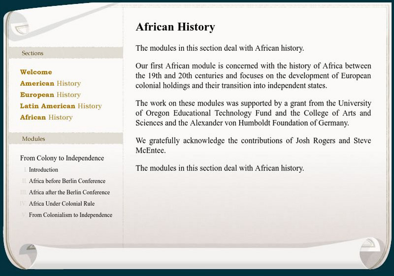 Mapping History: African History Graphic Mapping History: African History Graphic