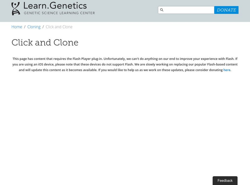 University of Utah: Learn Genetics: Click and Clone Interactive