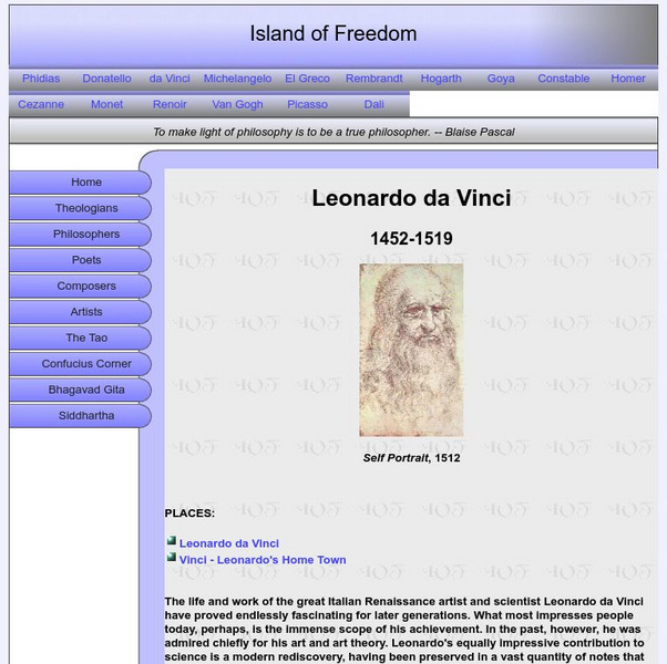 Island of Freedom: Leonardo Da Vinci Handout Island of Freedom: Leonardo Da Vinci Handout