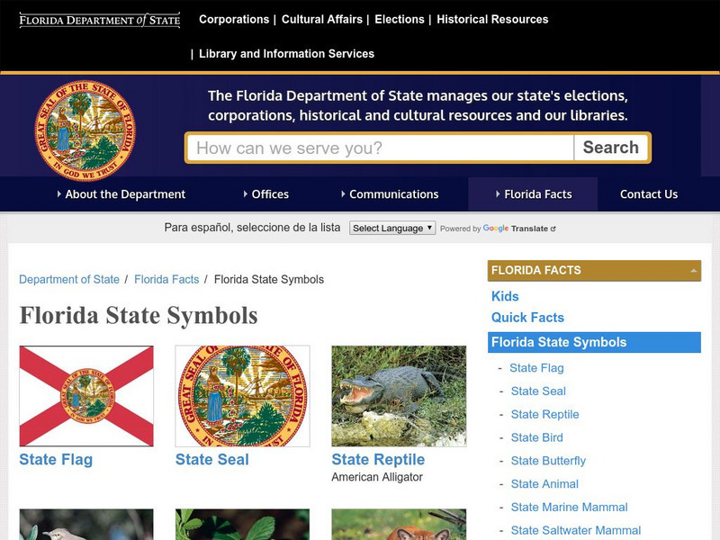 Florida Department of State: State Symbols Graphic