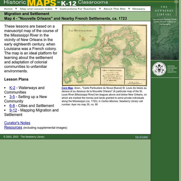 Newberry: Migration and Settlement: Map 4, "Nouvelle Orleans", 1723 Lesson Plan