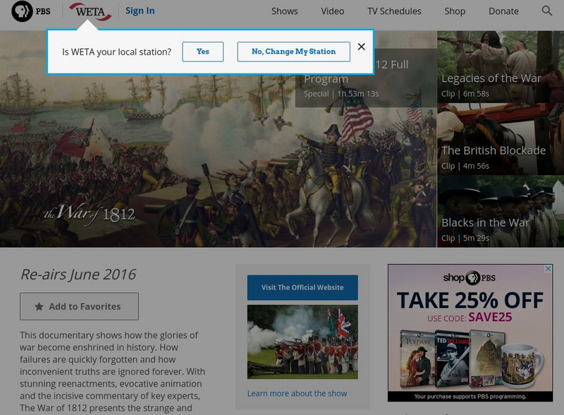 Pbs: Program: War of 1812 Instructional Video