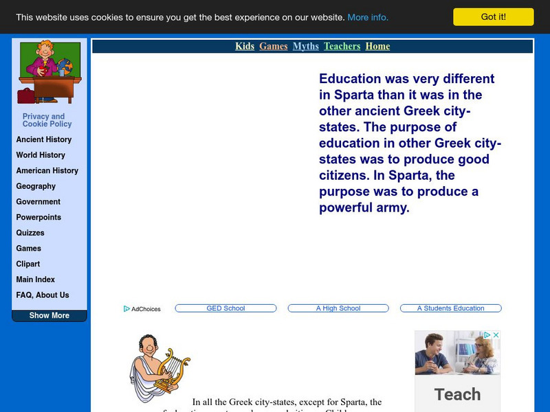 Lin and Don Donn: Education in Ancient Greece Handout