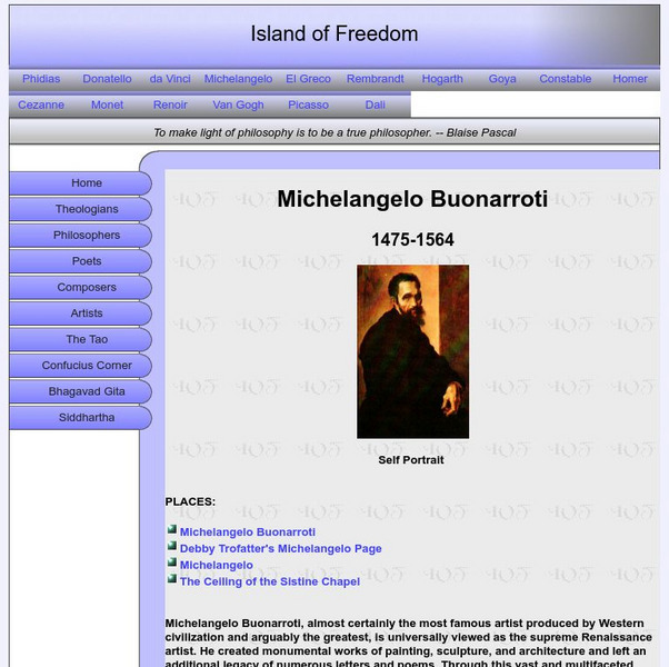 Island of Freedom: Michelangelo Buonarroti Handout Island of Freedom: Michelangelo Buonarroti Handout