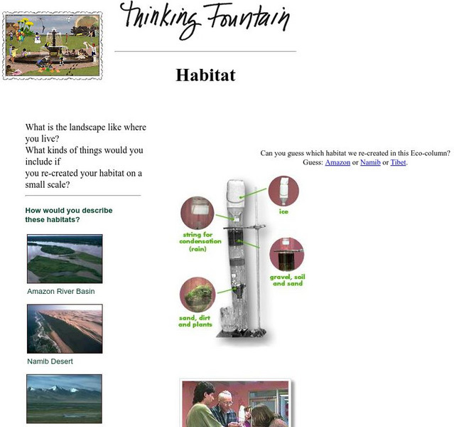Science Museum of Minnesota: Thinking Fountain: Habitat Website Science Museum of Minnesota: Thinking Fountain: Habitat Website