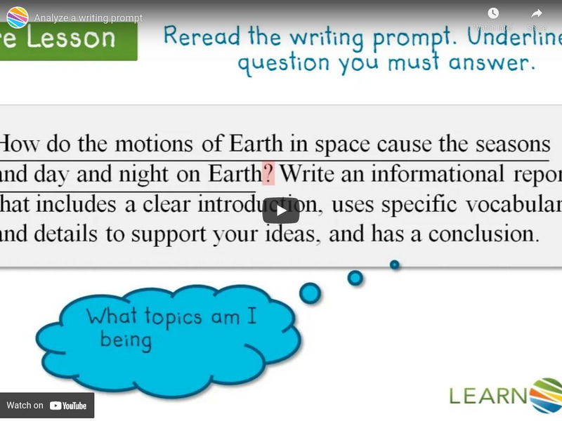 Learn Zillion: Analyze a Writing Prompt Instructional Video Learn Zillion: Analyze a Writing Prompt Instructional Video