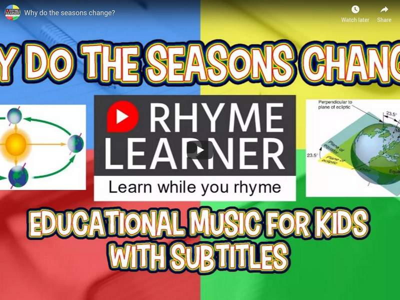 Rhyme Learner: Why Do Seasons Change? Instructional Video