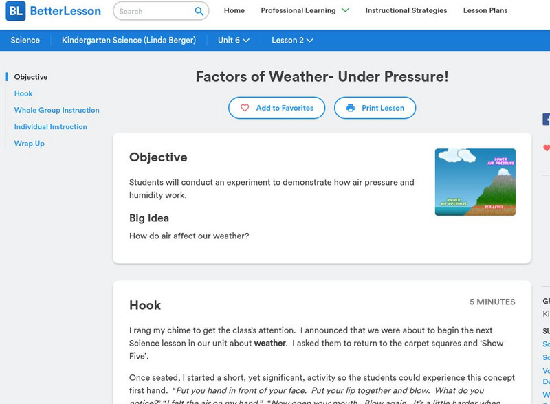 Better Lesson: Factors of Weather Under Pressure Lesson Plan Better Lesson: Factors of Weather Under Pressure Lesson Plan