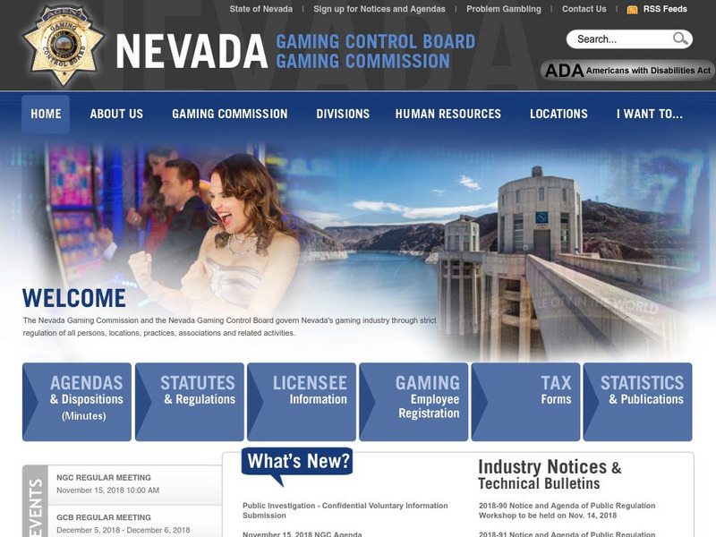 Nevada Gaming Commission and State Gaming Control Board Website Nevada Gaming Commission and State Gaming Control Board Website
