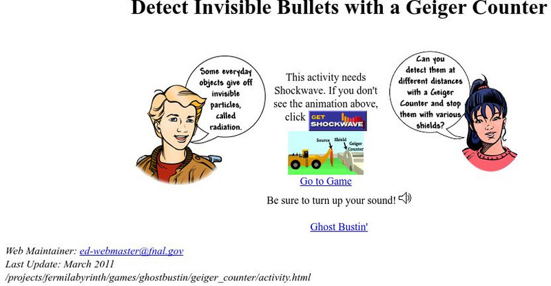 Detect Invisible Bullets With a Geiger Counter Interactive