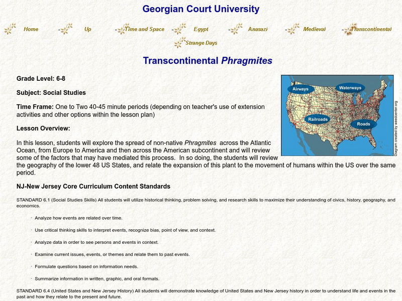 Transcontinental Phragmites Lesson Plan Transcontinental Phragmites Lesson Plan