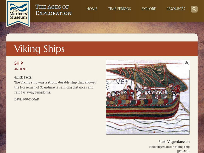 Mariners' Museum: Education: Viking Ships Handout Mariners' Museum: Education: Viking Ships Handout