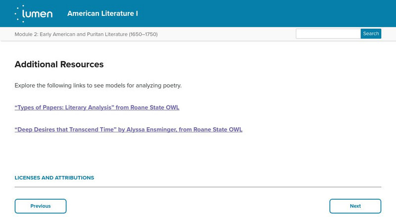 Lumen: Models for Literary Analysis Primary Lumen: Models for Literary Analysis Primary