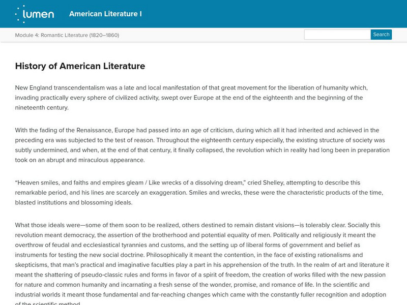 Lumen: History of American Literature Article Lumen: History of American Literature Article