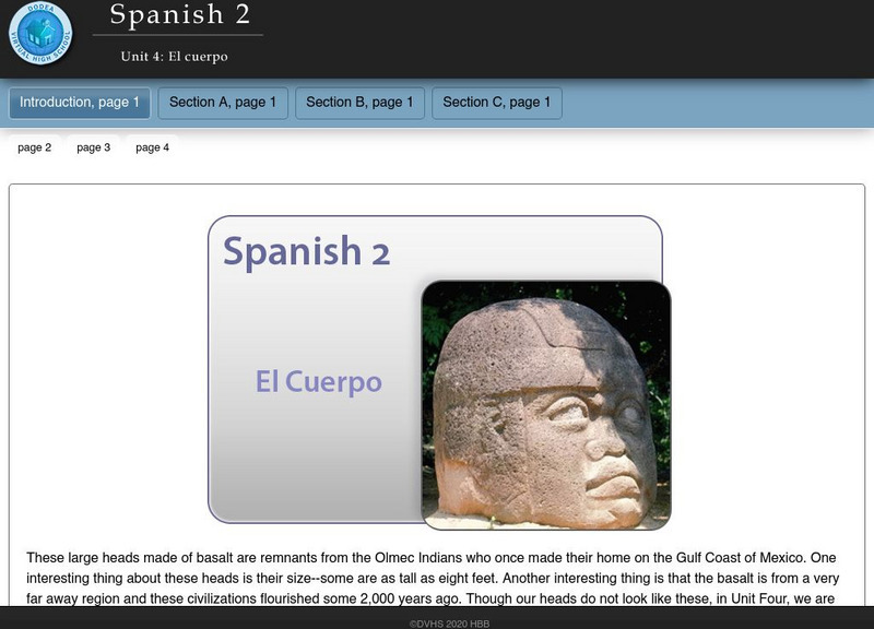 Do Dea: Spanish 2: Unit 4: El Cuerpo Unit Plan Do Dea: Spanish 2: Unit 4: El Cuerpo Unit Plan
