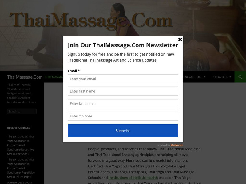 Traditional Thai Medical Massage Website Traditional Thai Medical Massage Website