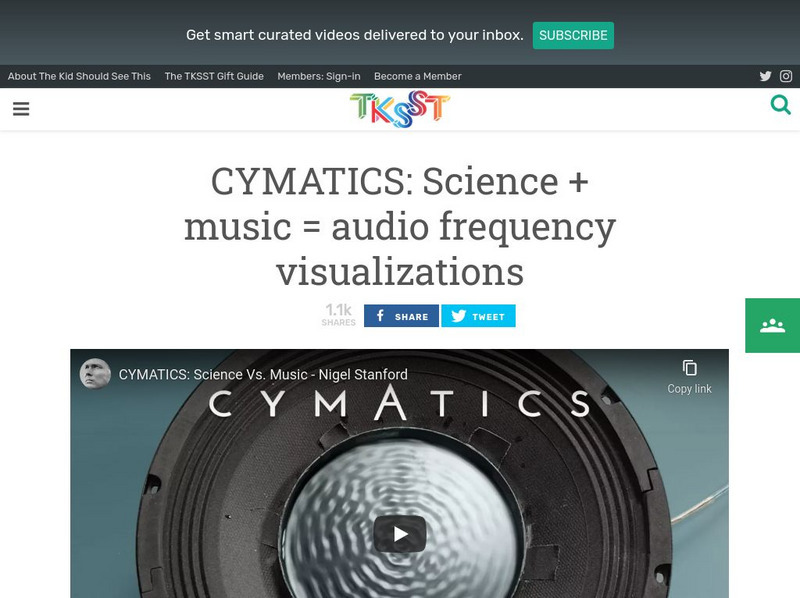Tksst: Cymatics: Science and Music Equals Audio Frequency Visualizations Instructional Video Tksst: Cymatics: Science and Music Equals Audio Frequency Visualizations Instructional Video